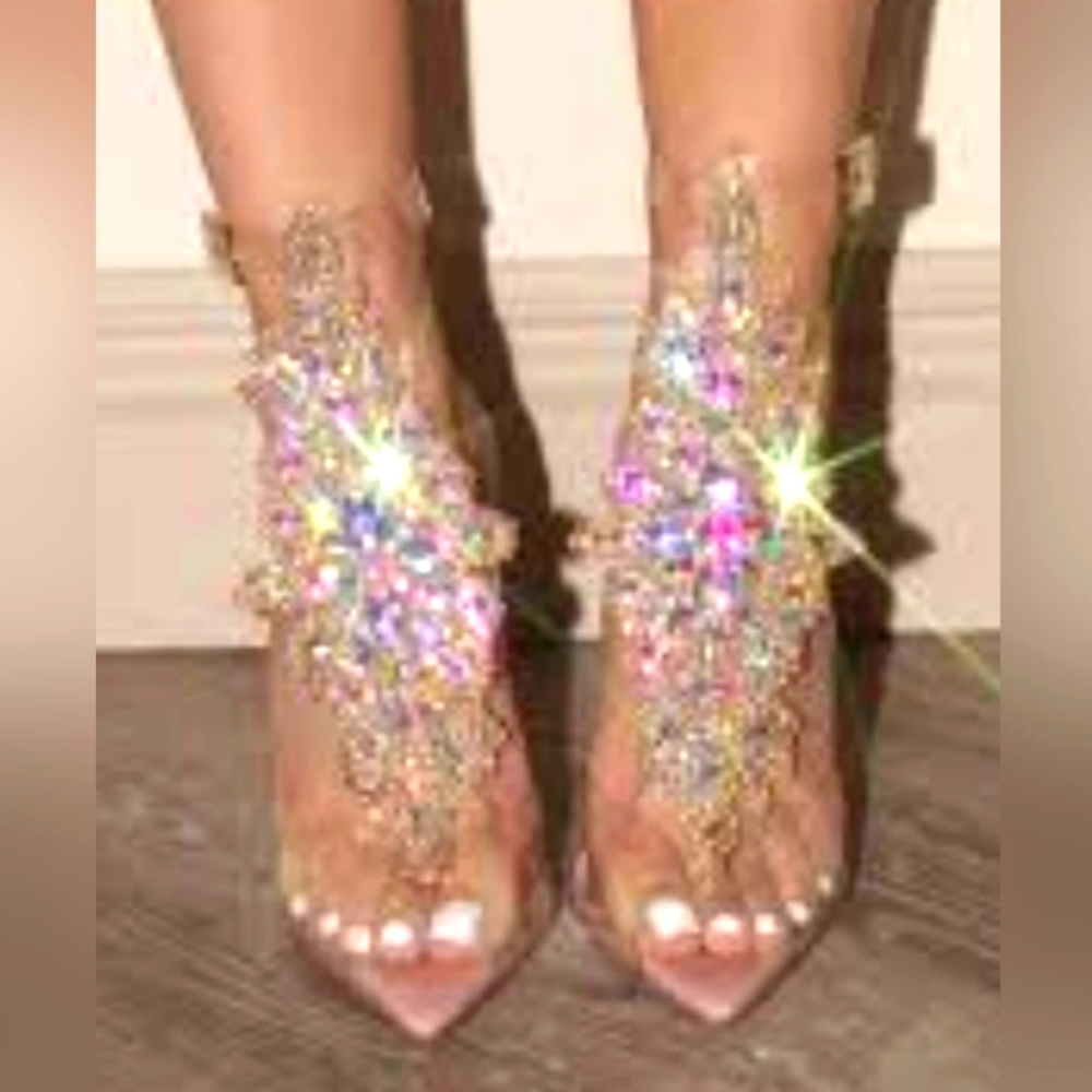 Embellished Bootie Heels